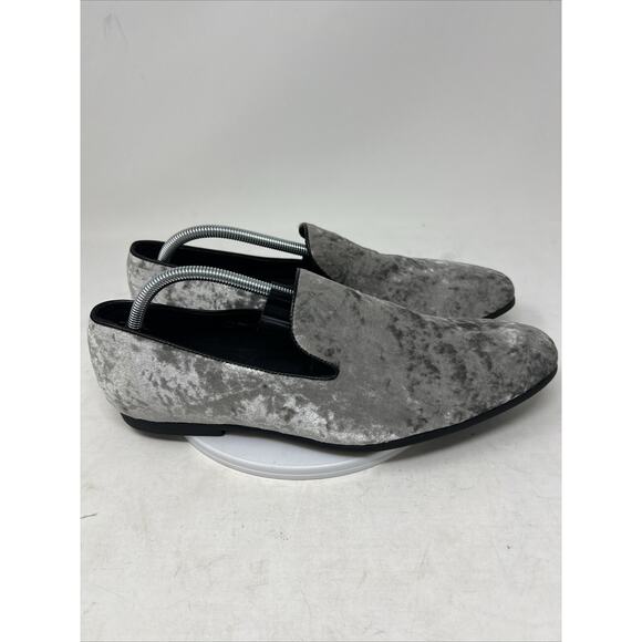 Amali Hauser2-211 Men’s Loafers- Silver crushed Velvet-men’s Slip On Shoes SZ 12 main image 13